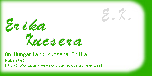 erika kucsera business card